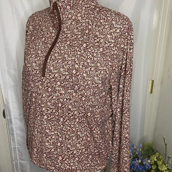 New, Members Mark, floral, quarter zip, Travel Pullover - Picture 5 of 10